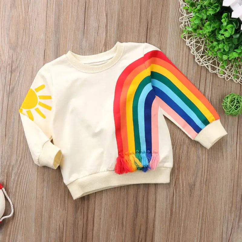 Rainbow Tassel Sweatshirt