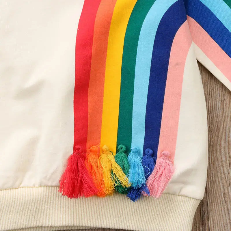 Rainbow Tassel Sweatshirt