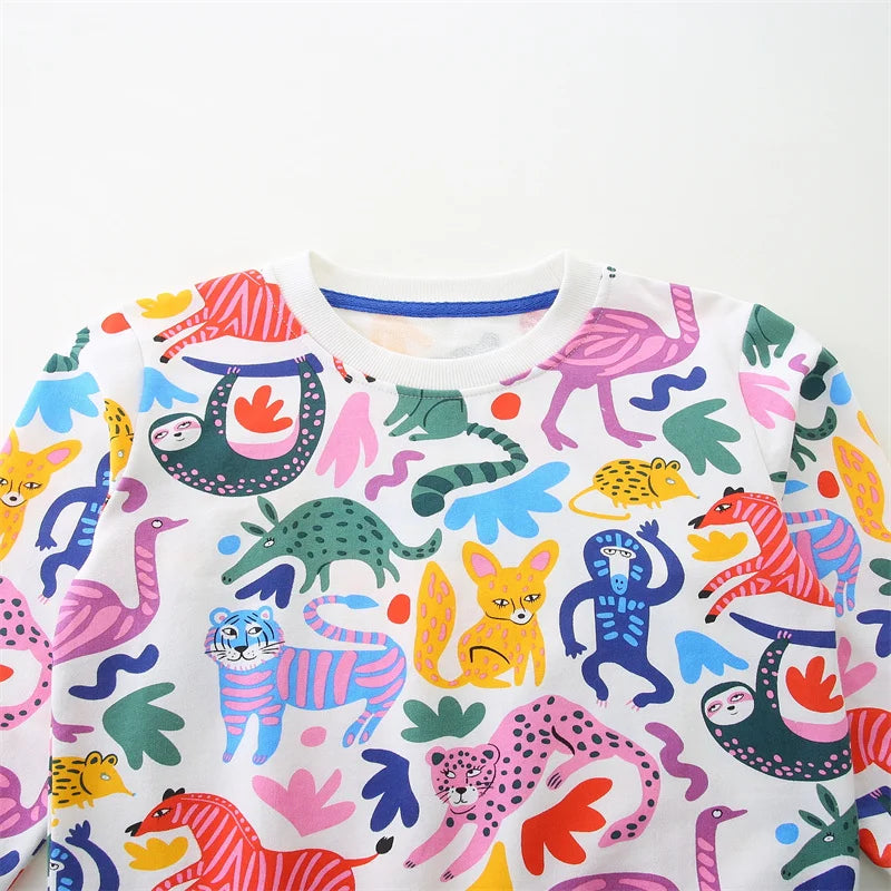 Unisex Rainbow Animal Sweatshirt