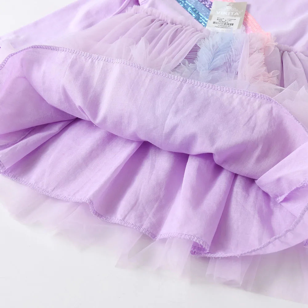 Purple Rainbow Sequin Dress