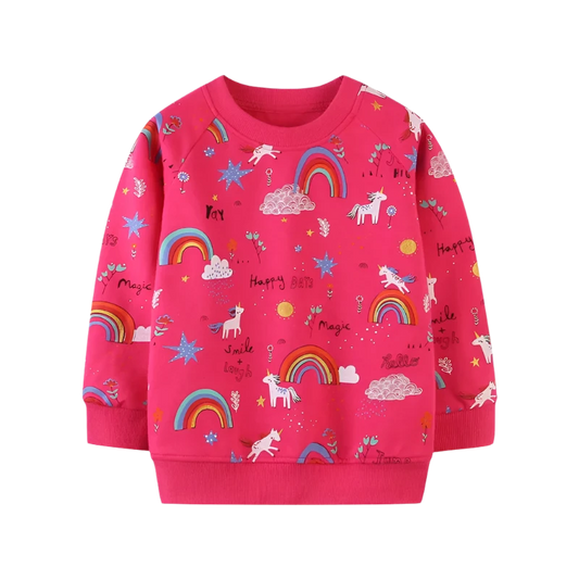 Pink Unicorn Rainbow Sweatshirt