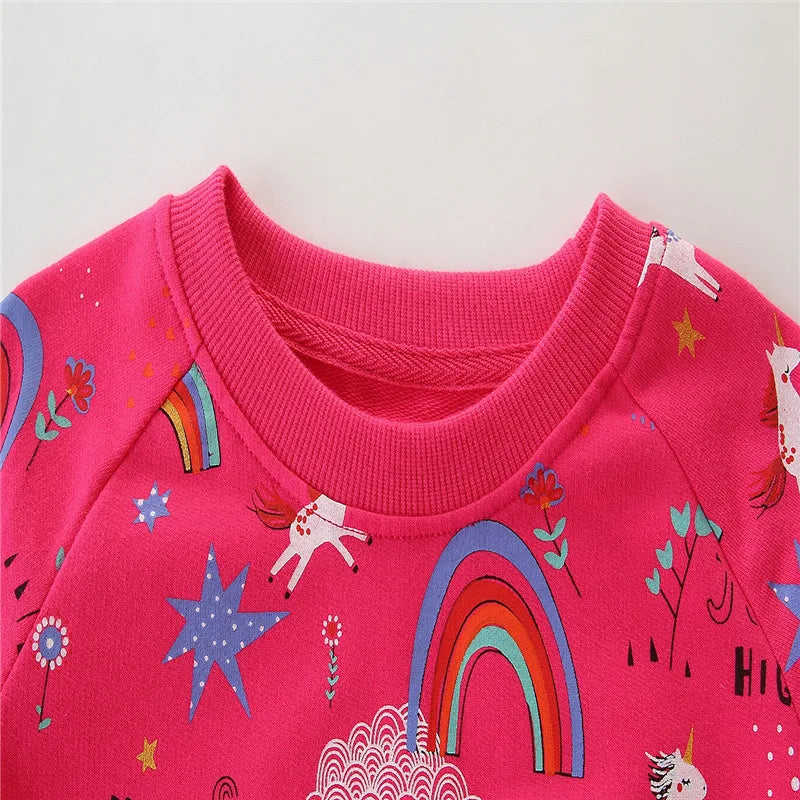 Pink Unicorn Rainbow Sweatshirt