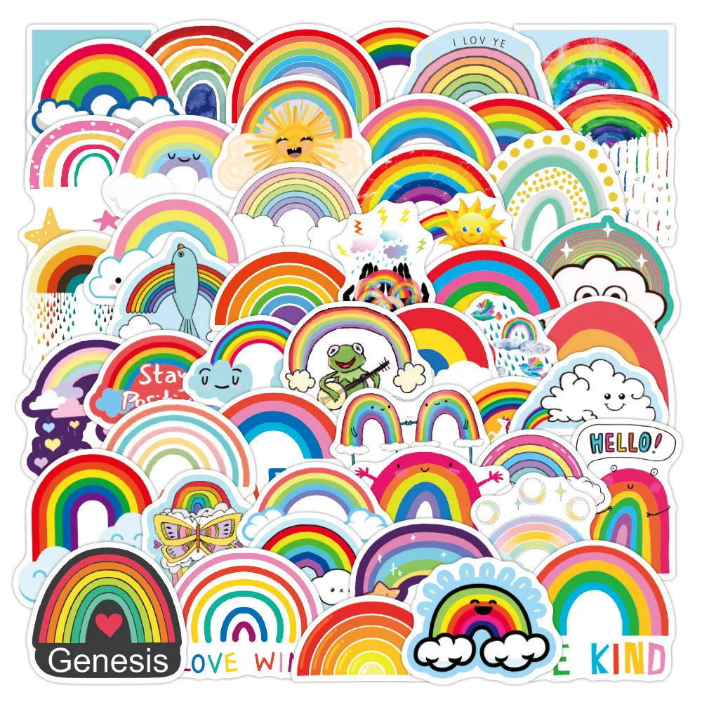 10-30-50 Piece of Rainbow Bridge Stickers