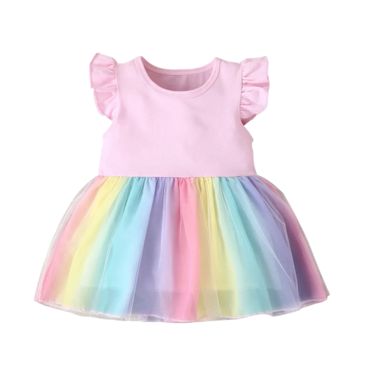 Rainbow Ruffle Dress