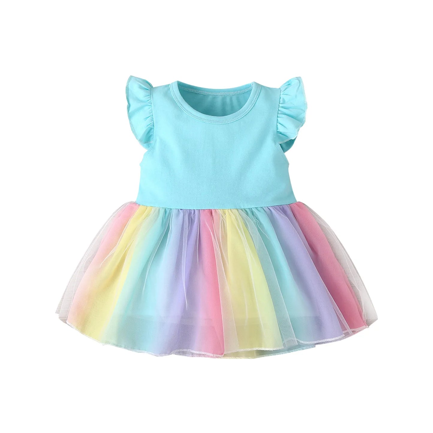 Rainbow Ruffle Dress