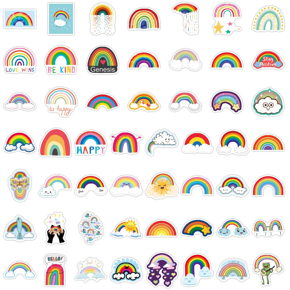 10-30-50 Piece of Rainbow Bridge Stickers