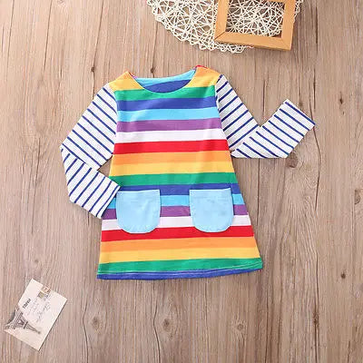 Striped Rainbow Dress