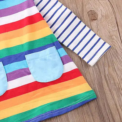 Striped Rainbow Dress