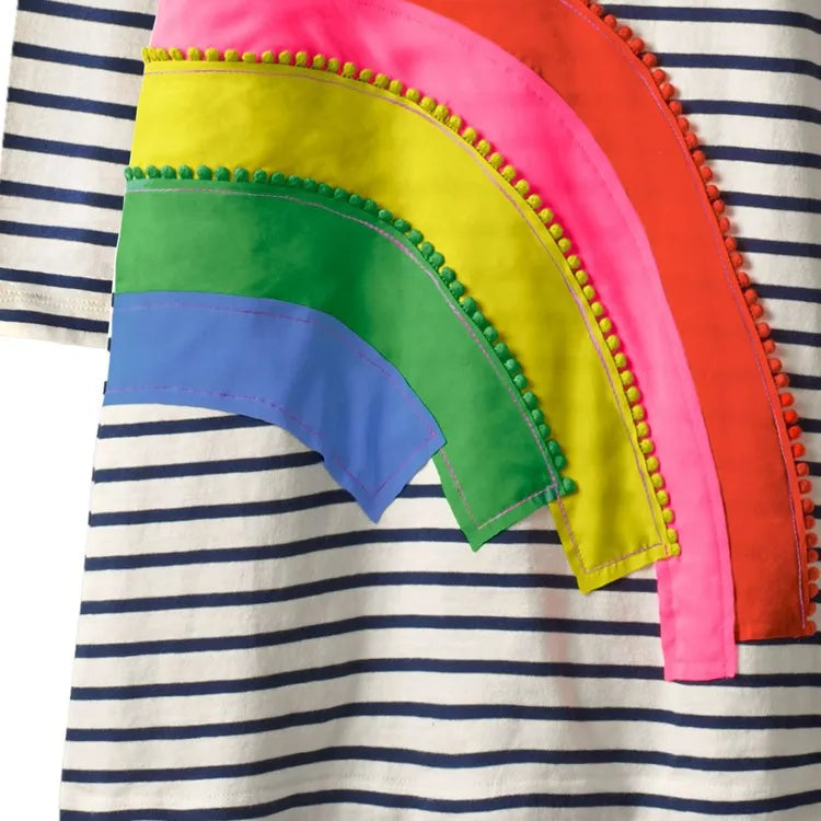 Rainbow Striped Tunic Dress