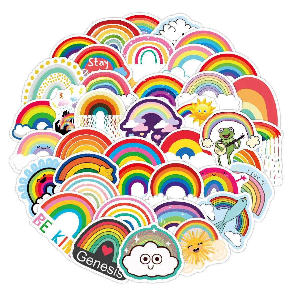 10-30-50 Piece of Rainbow Bridge Stickers