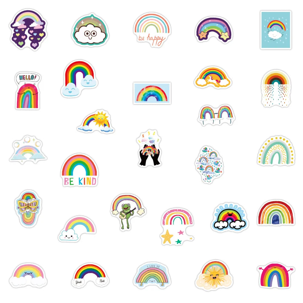 10-30-50 Piece of Rainbow Bridge Stickers