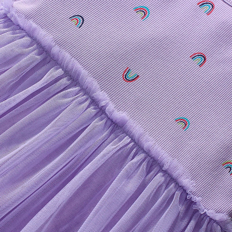 Purple Rainbow Princess Dress