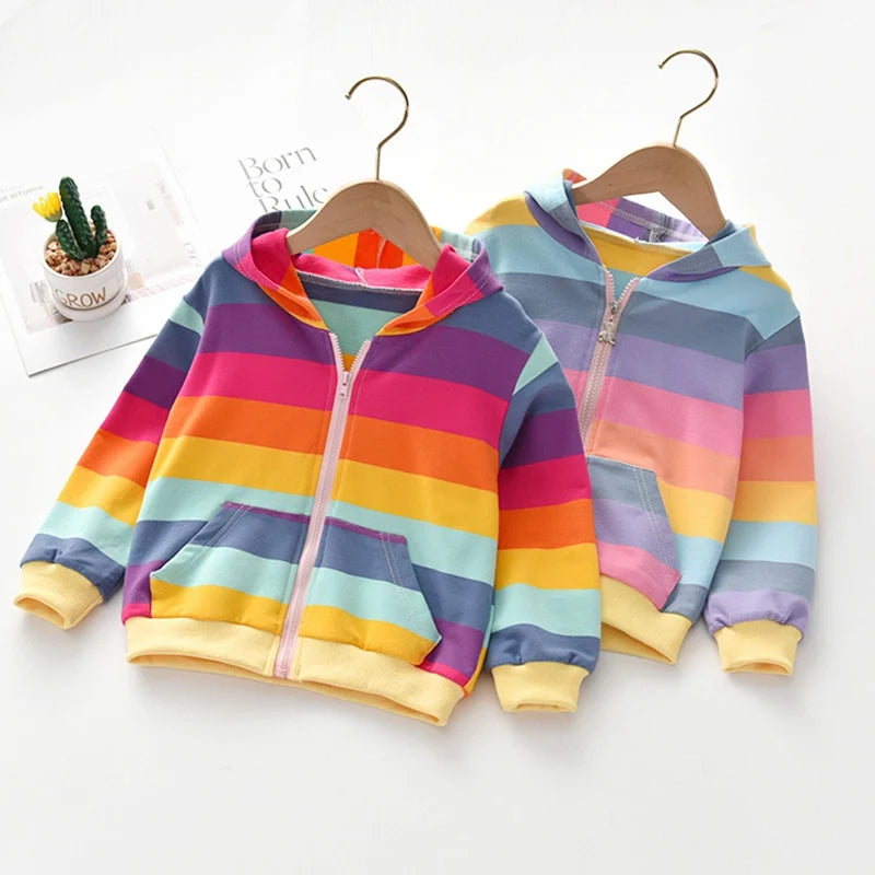 Rainbow zip up hoodie online