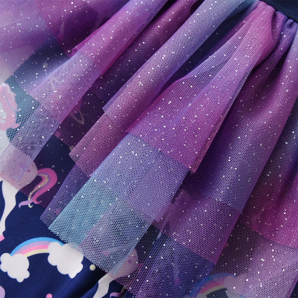 Unicorn Leggings with Tulle Layer Skirt