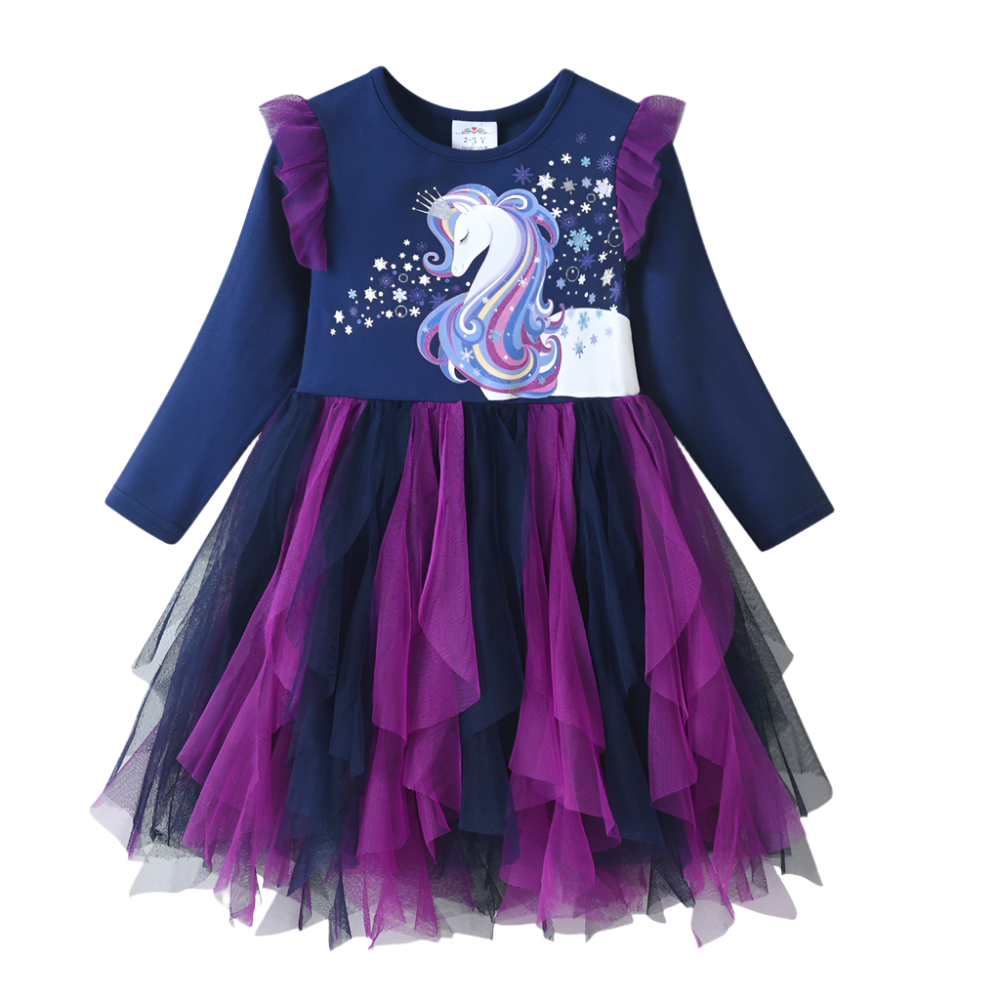 Unicorn Snowflake Tulle Dress