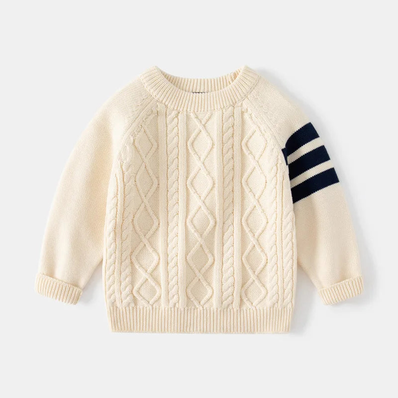 Round Neck Knitted Pullover