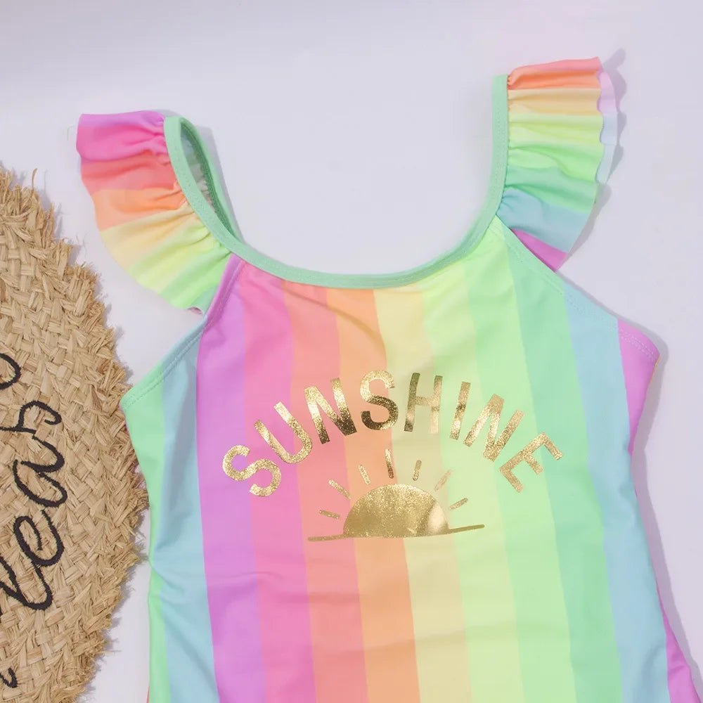 Rainbow One-Piece Swimsuits