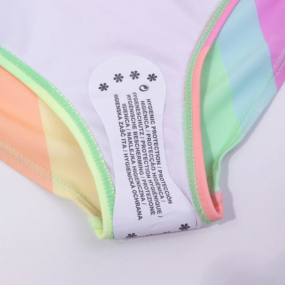 Rainbow One-Piece Swimsuits