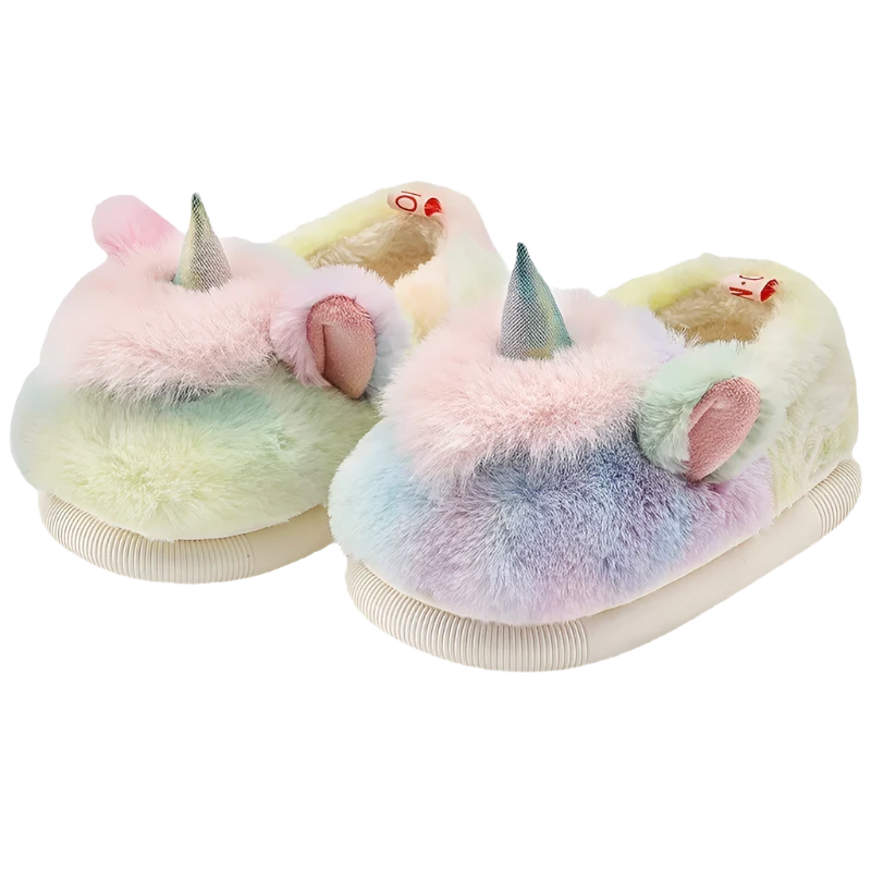 Unicorn Rainbow Fluffy Slippers & Shoes