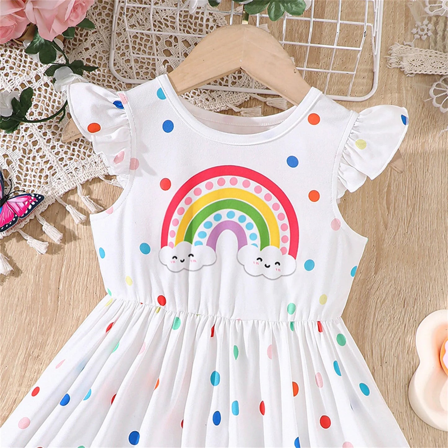 Polka Dot & Rainbow Dress