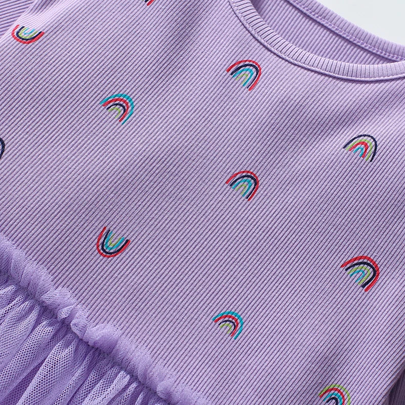 Purple Rainbow Princess Dress