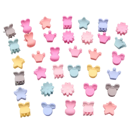 30 Piece Pack of Mini Hair Clips for Infants and Toddlers