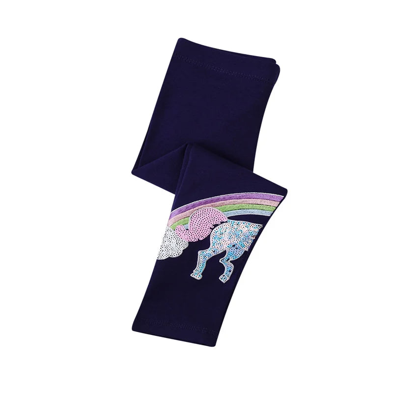 Sparkly Unicorn and Rainbow Leggings