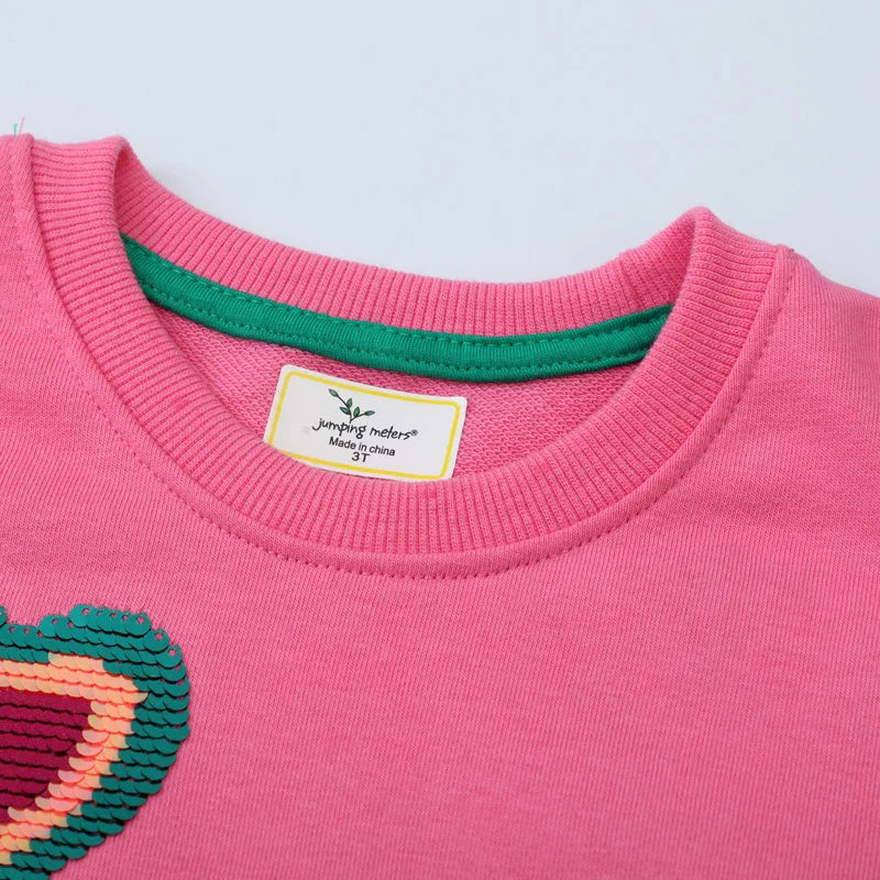 Rainbow & Heart Beading Sweatshirt