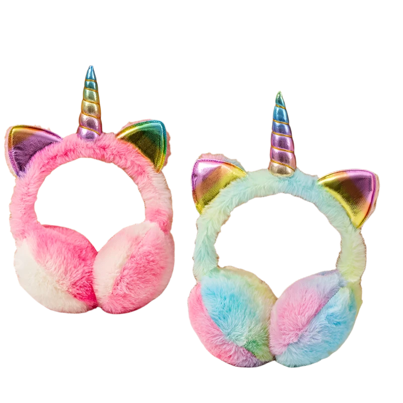 Rainbow Unicorn Fluffy Earmuffs