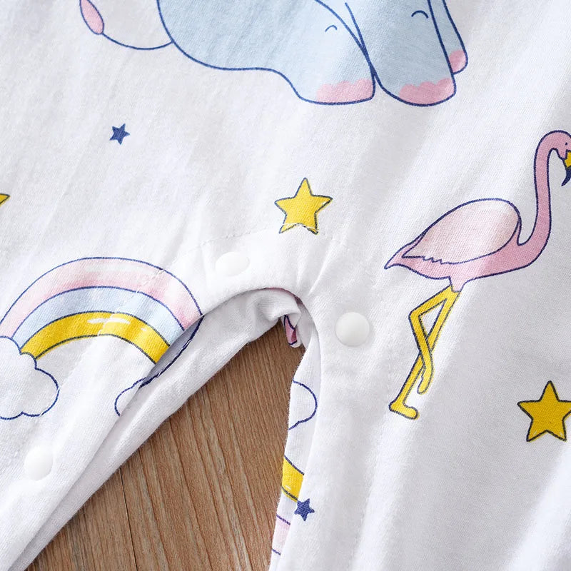 Rainbow Elephant & Flamingo Bodysuit