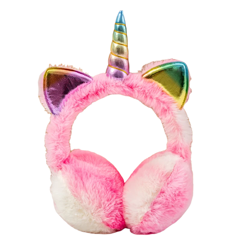 Rainbow Unicorn Fluffy Earmuffs