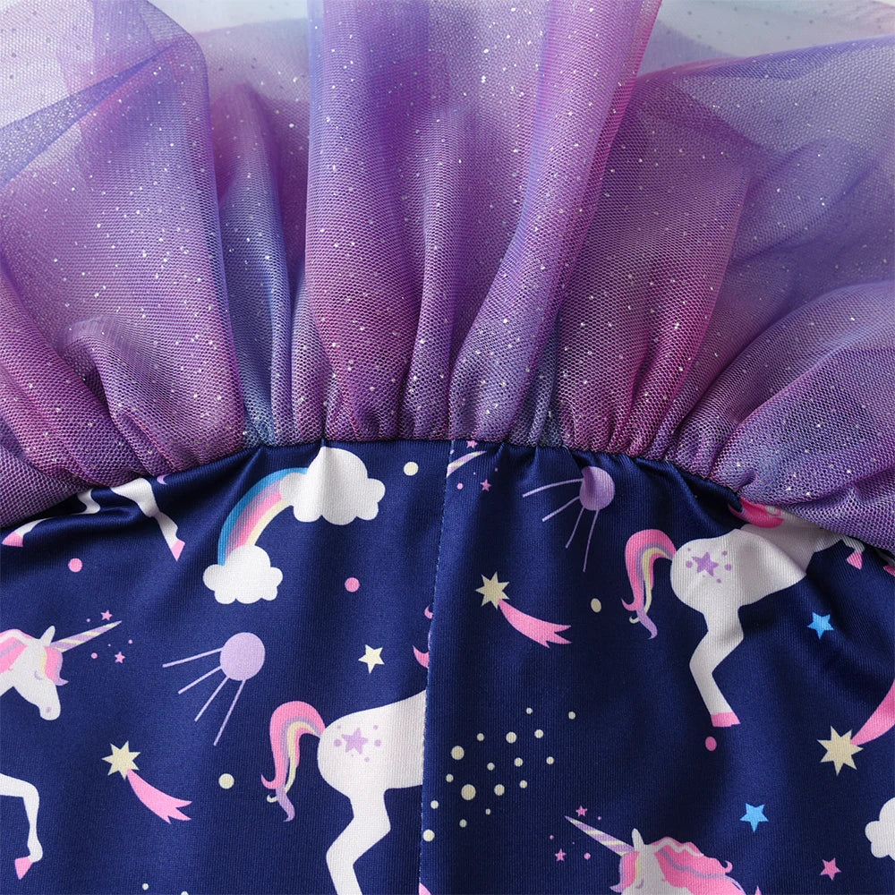 Unicorn Leggings with Tulle Layer Skirt