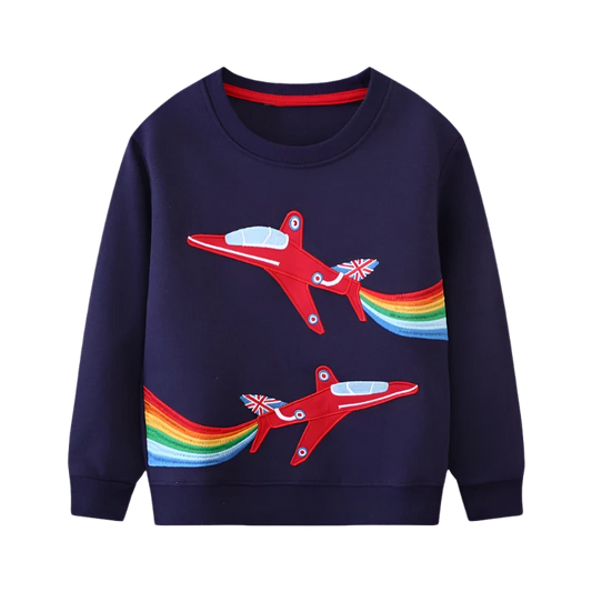 Rainbow & Airplane Sweatshirt