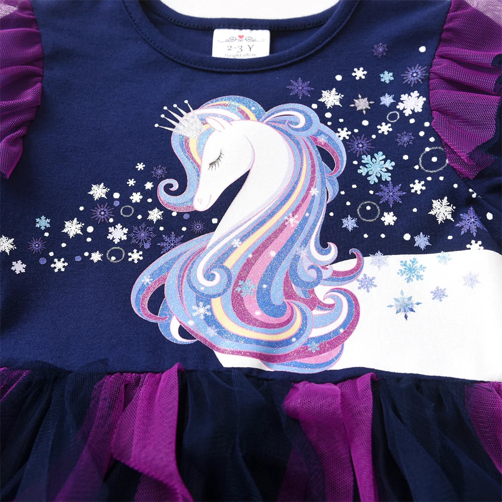 Unicorn Snowflake Tulle Dress