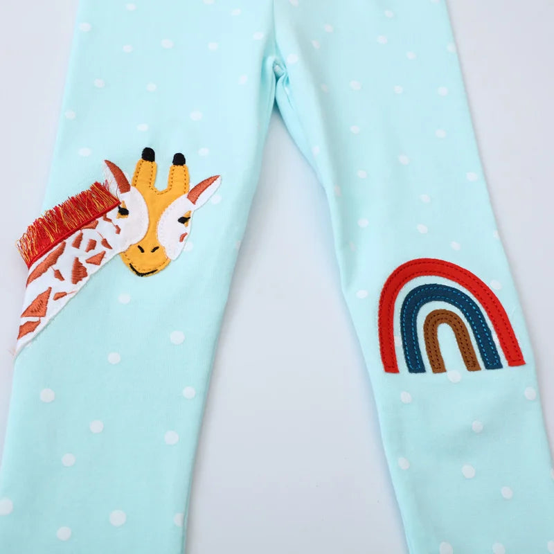 Giraffe and Rainbow Leggings