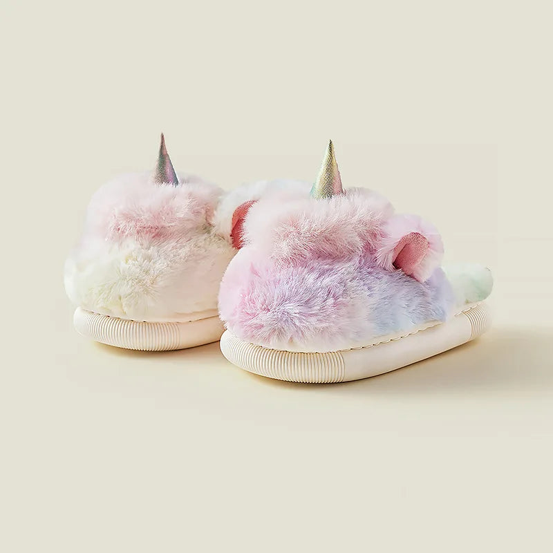 Unicorn Rainbow Fluffy Slippers & Shoes