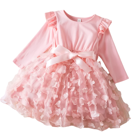 Adorable Flower Ruffles Dress