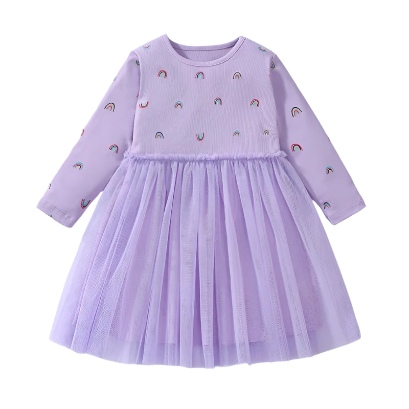 Purple Rainbow Princess Dress