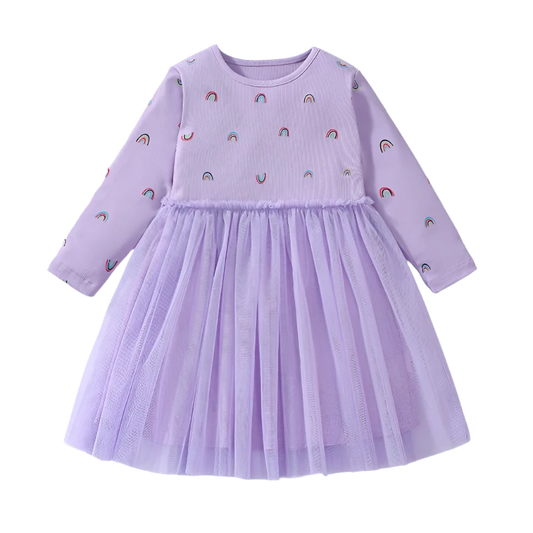 Purple Rainbow Princess Dress