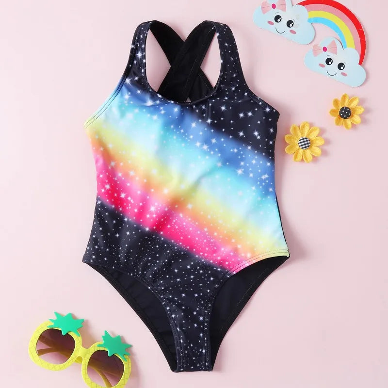 Rainbow Floral Swimsuit