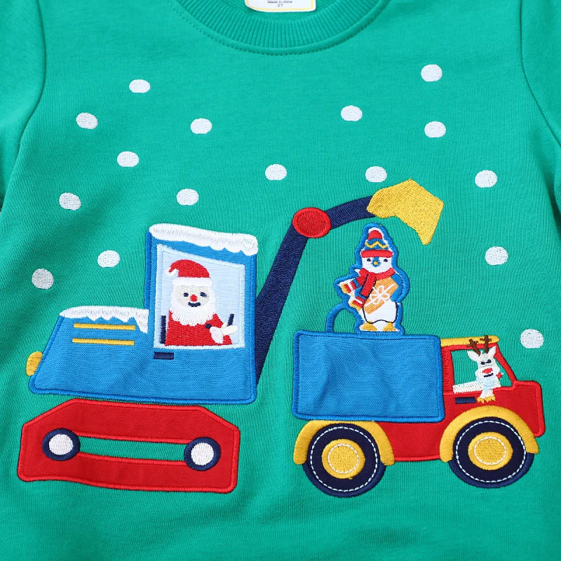 Tractor Santa & Penguin Sweatshirt