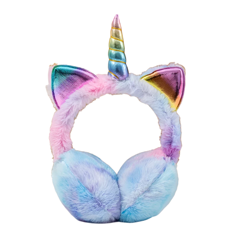 Rainbow Unicorn Fluffy Earmuffs