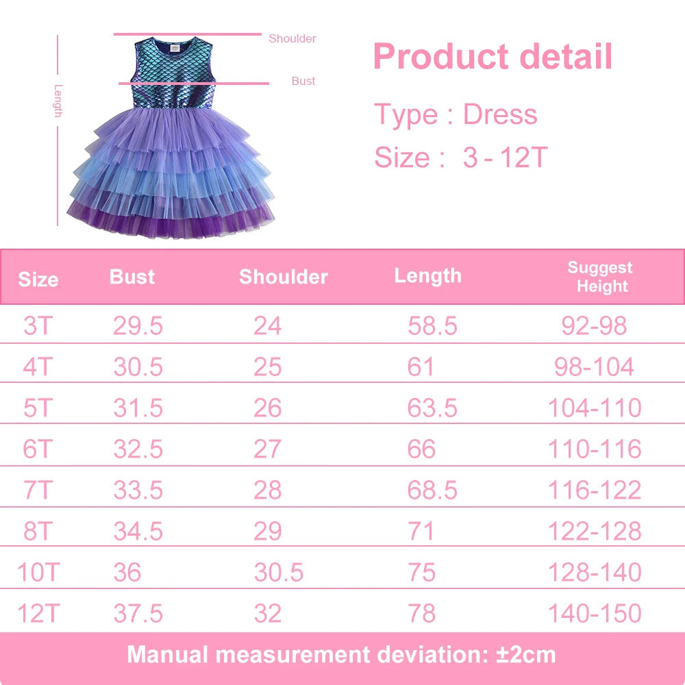 Mermaid Princess Tutu Dress