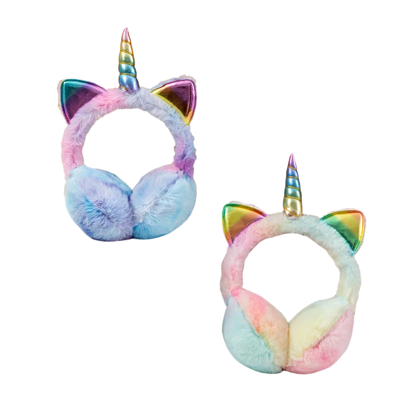 Rainbow Unicorn Fluffy Earmuffs