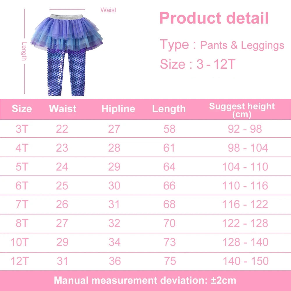 Mermaid Mesh Tutu Skirt Leggings