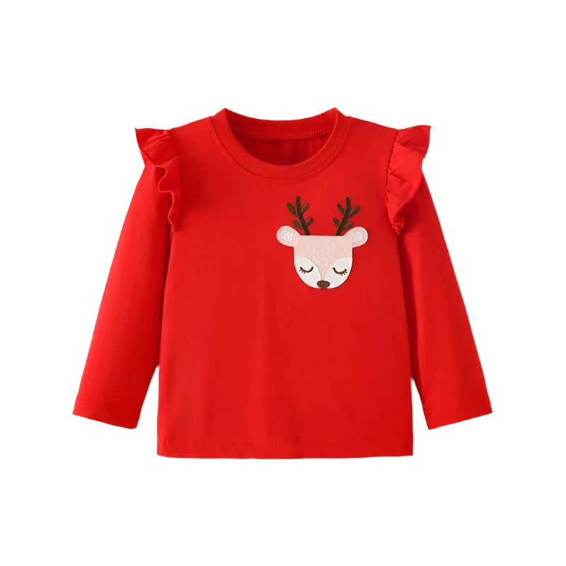 Deer Embroidery T-Shirt