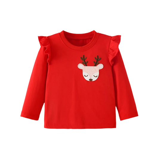 Deer Embroidery T-Shirt