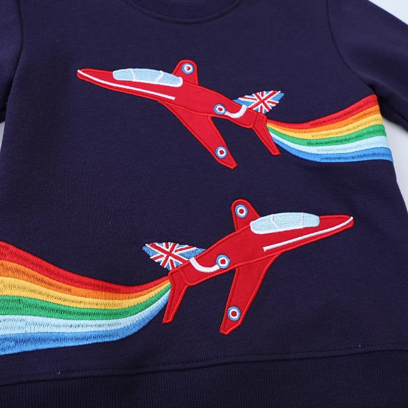 Rainbow & Airplane Sweatshirt