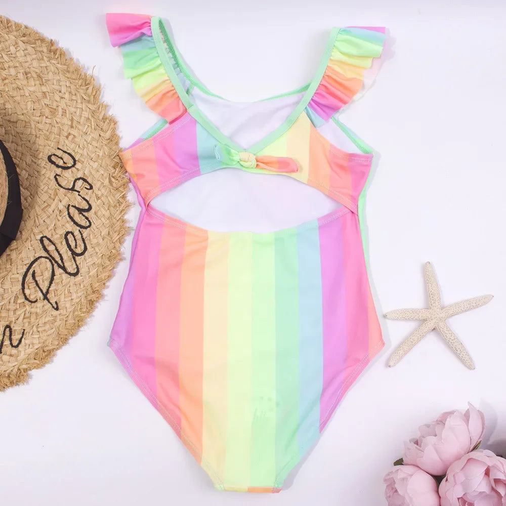 Rainbow One-Piece Swimsuits