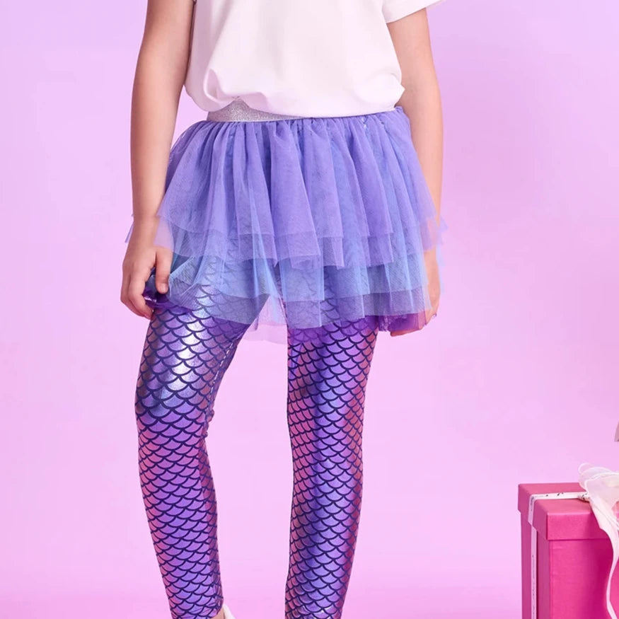 Mermaid Mesh Tutu Skirt Leggings